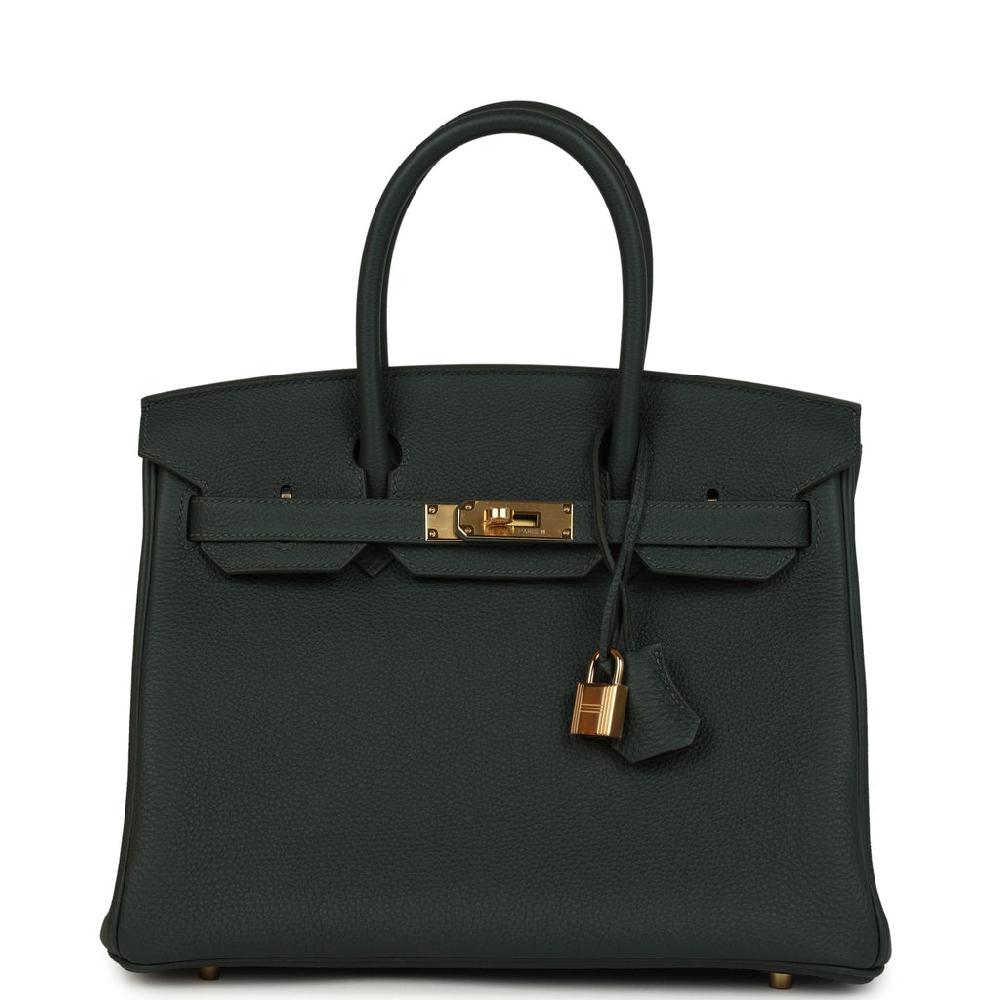 Hermes Birkin 30 Vert Mangrove Togo Gold Hardware