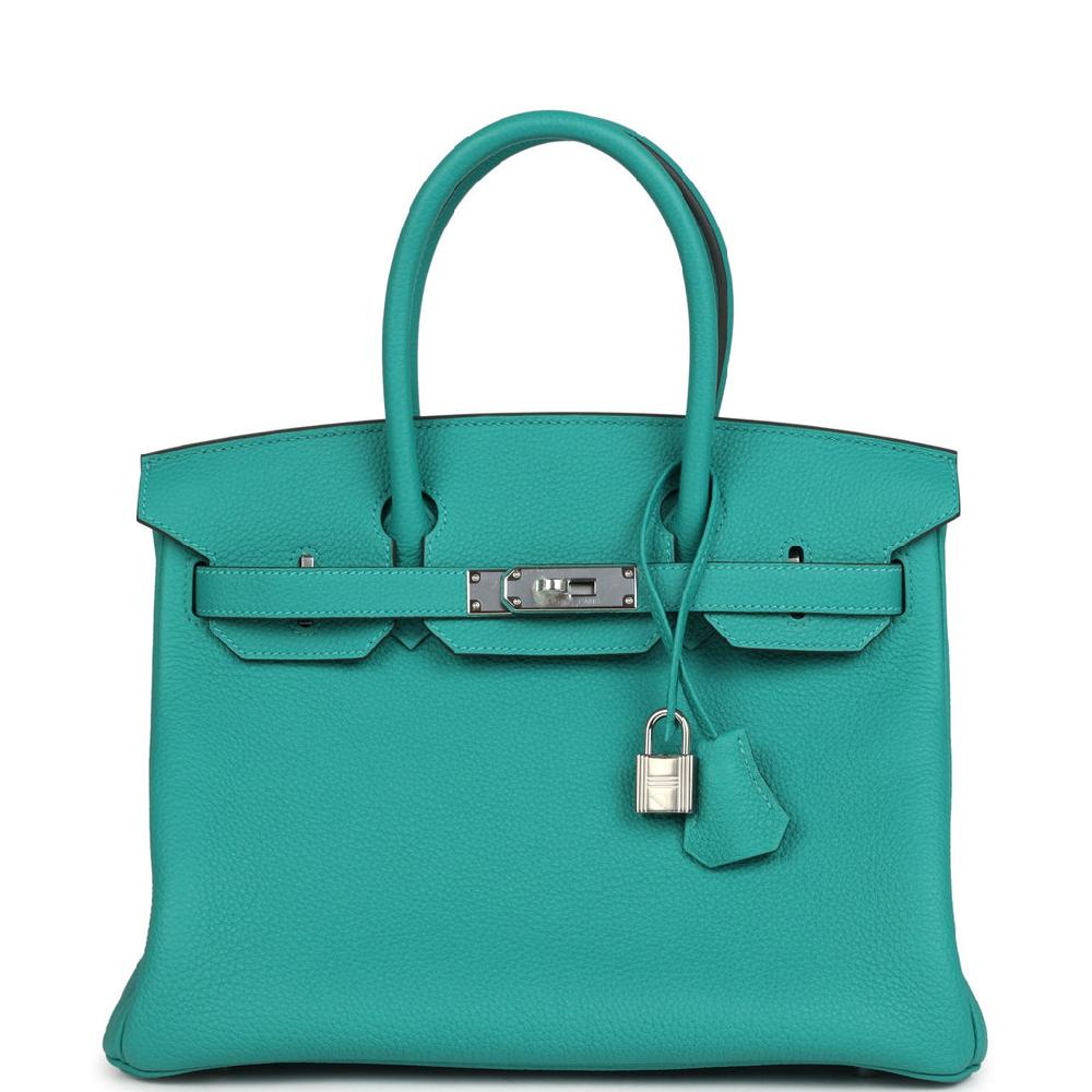 Hermes Birkin 30 Vert Verone Togo Palladium Hardware