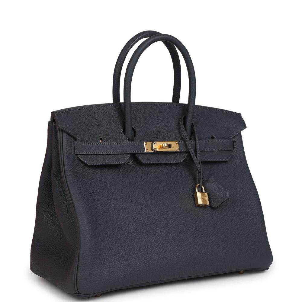Hermes Birkin 35 Ardoise Togo Gold Hardware