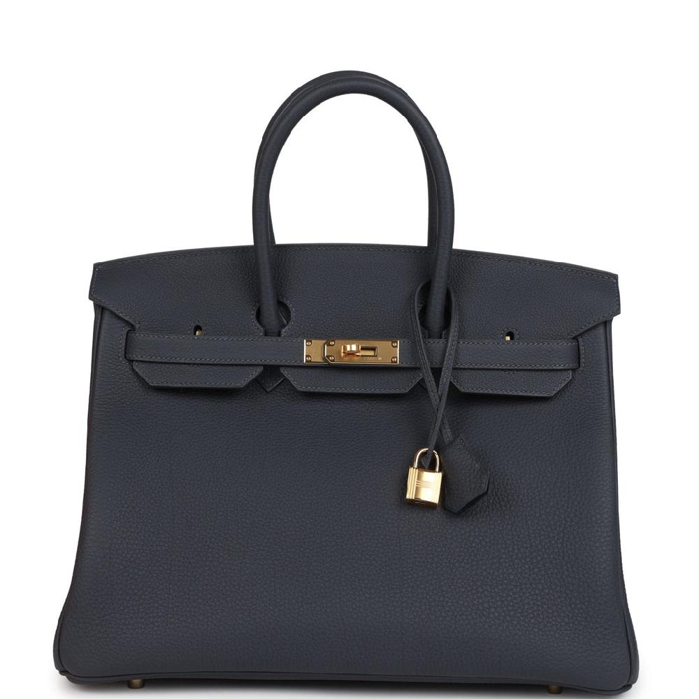 Hermes Birkin 35 Ardoise Togo Gold Hardware