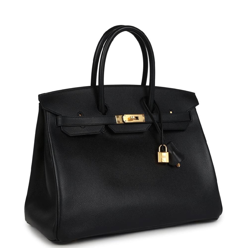 Hermes Birkin 35 Black Epsom Gold Hardware