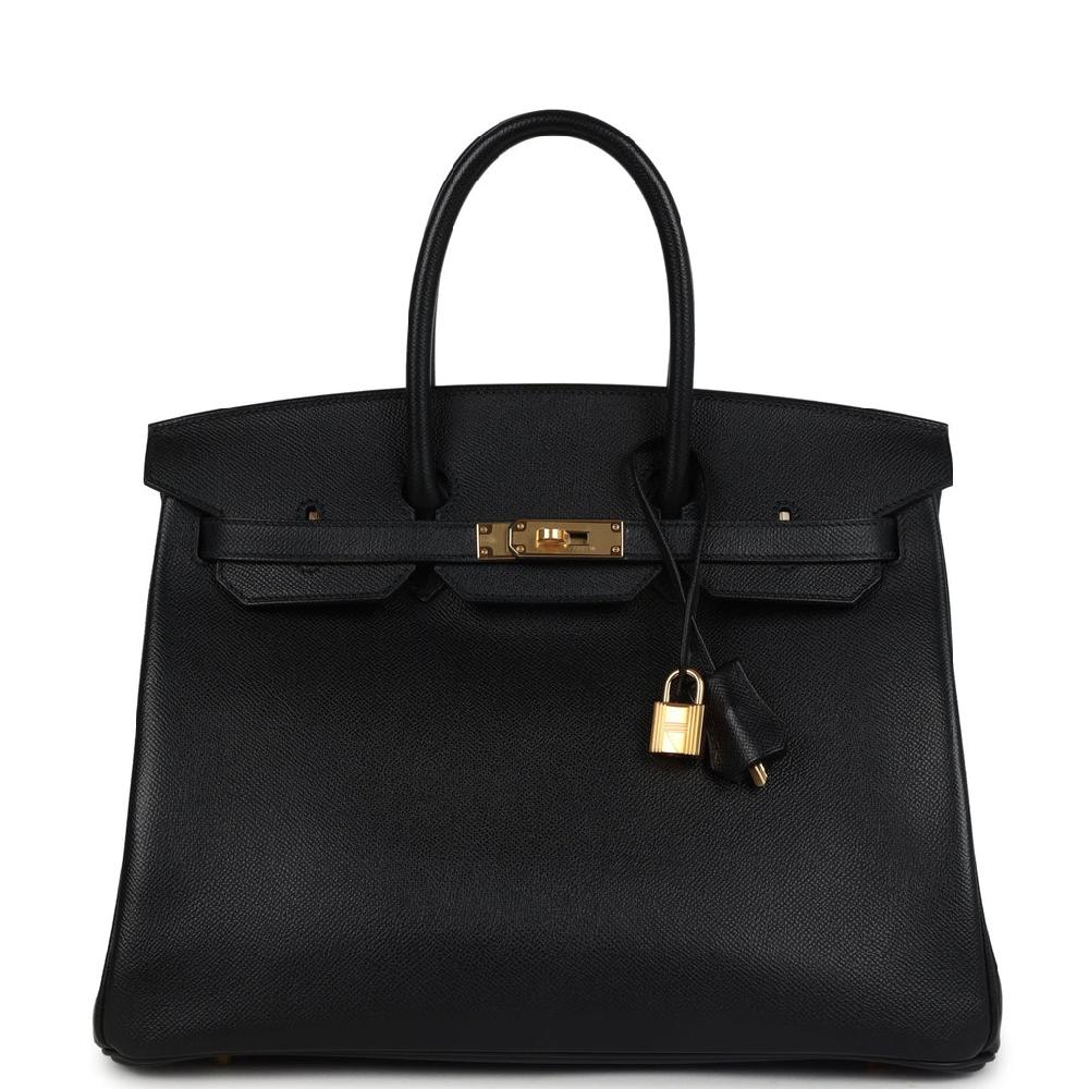 Hermes Birkin 35 Black Epsom Gold Hardware