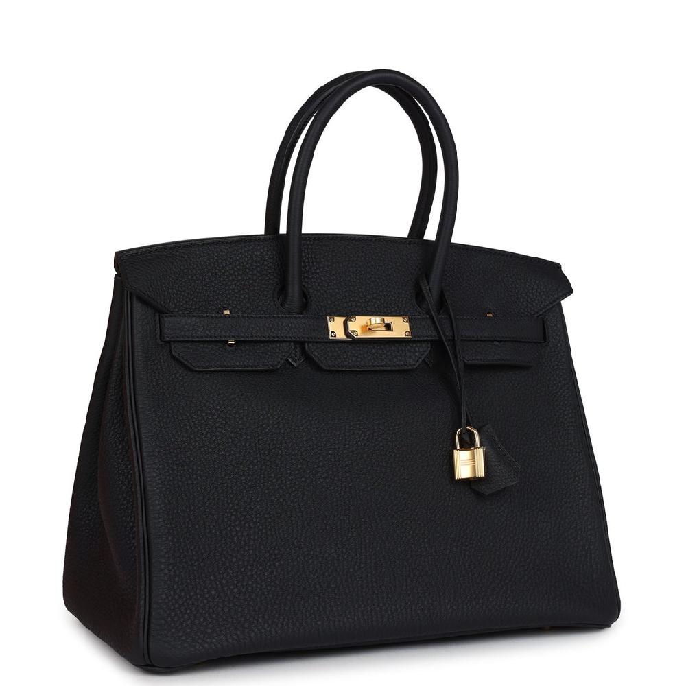 Hermes Birkin 35 Black Togo Gold Hardware