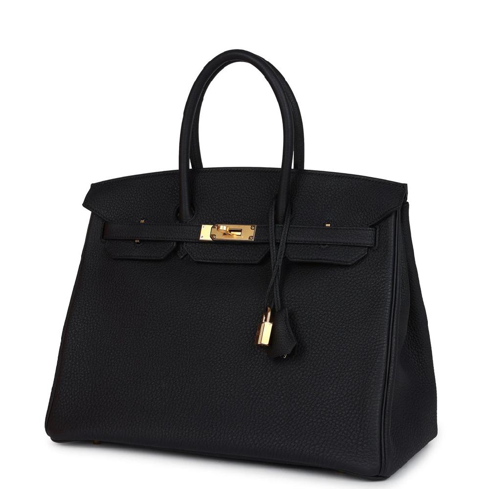 Hermes Birkin 35 Black Togo Gold Hardware
