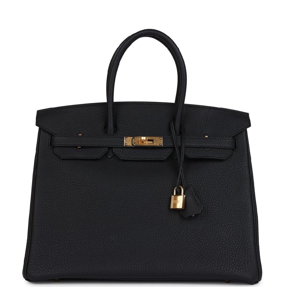 Hermes Birkin 35 Black Togo Gold Hardware