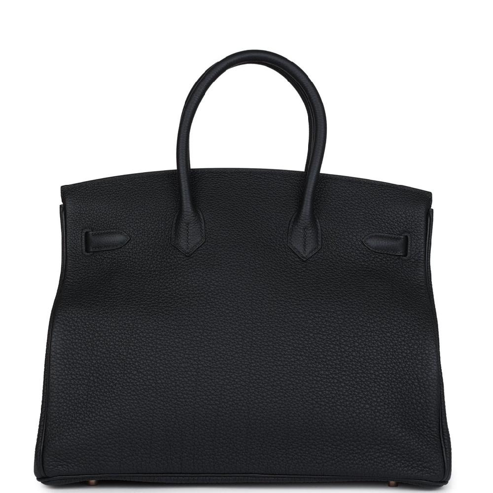 Hermes Birkin 35 Black Togo Rose Gold Hardware