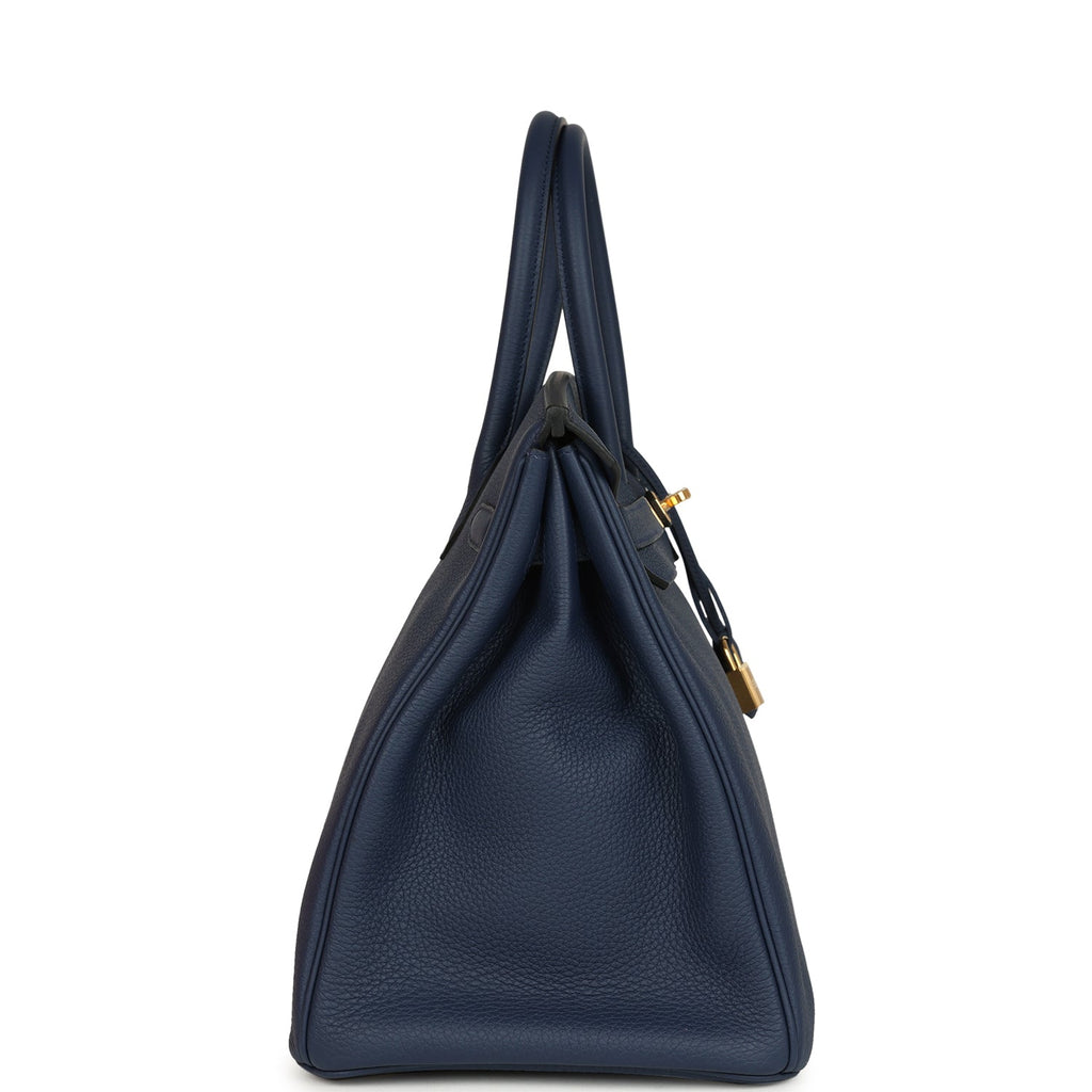Hermes Birkin 35 Bleu Navy Togo Gold Hardware