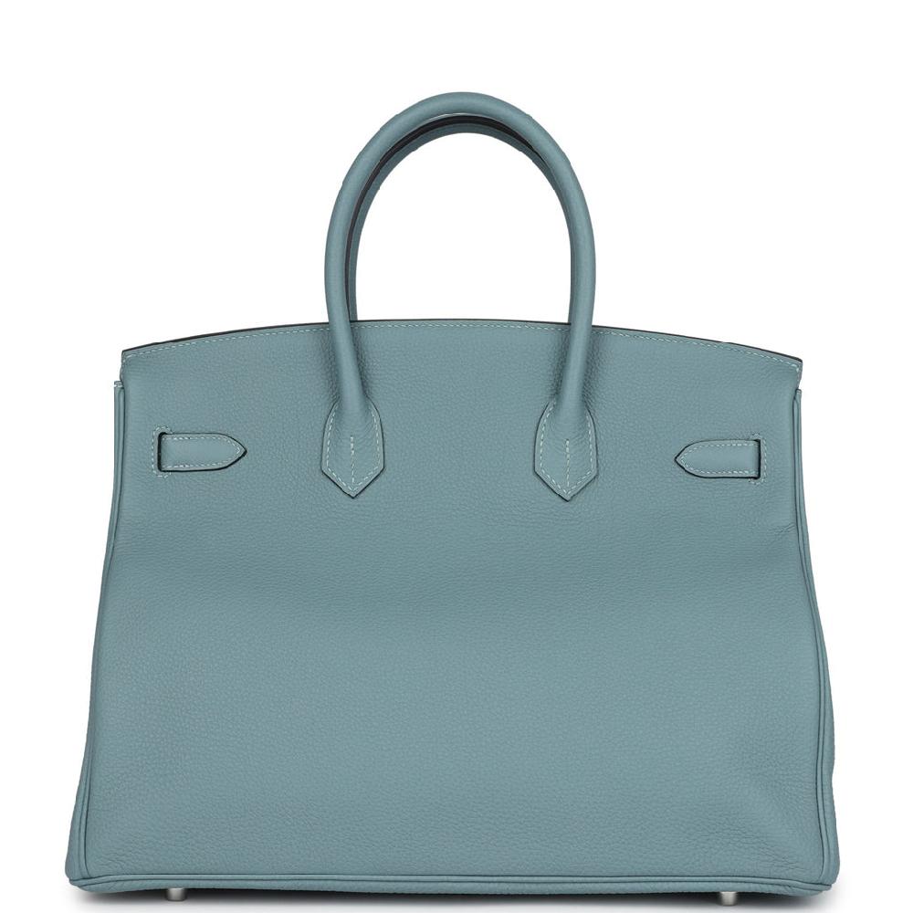 Hermes Birkin 35 Ciel Togo Palladium Hardware