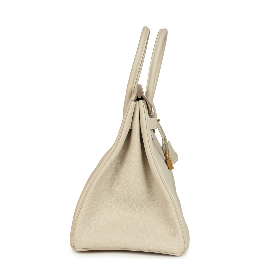 Hermes Birkin 35 Craie Togo Gold Hardware