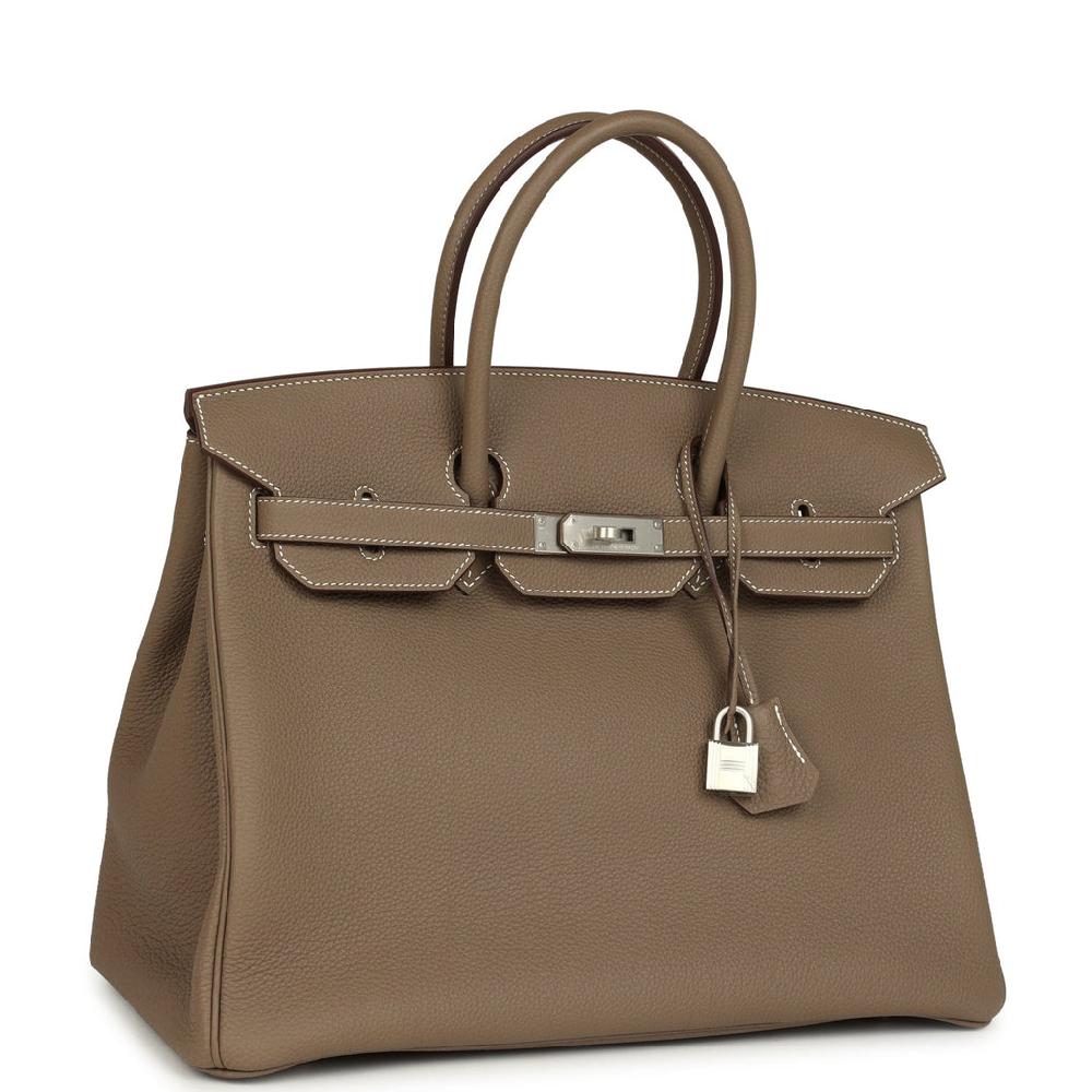 Hermes Birkin 35 Etoupe Togo Brushed Palladium Hardware