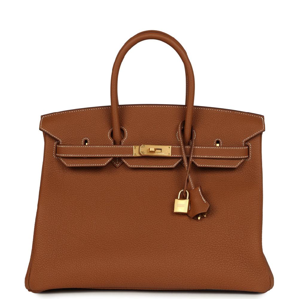 Hermes Birkin 35 Gold Togo Brushed Gold Hardware
