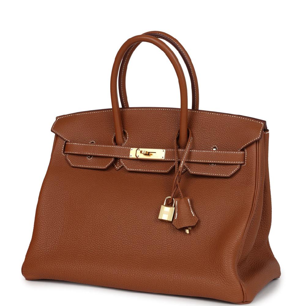 Hermes Birkin 35 Gold Togo Gold Hardware