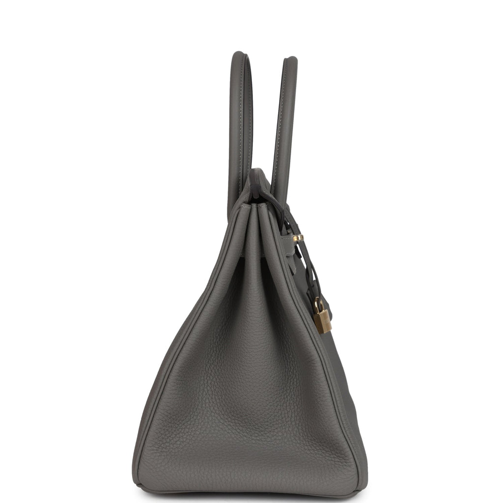 Hermes Birkin 35 Gris Meyer Togo Permabrass Hardware