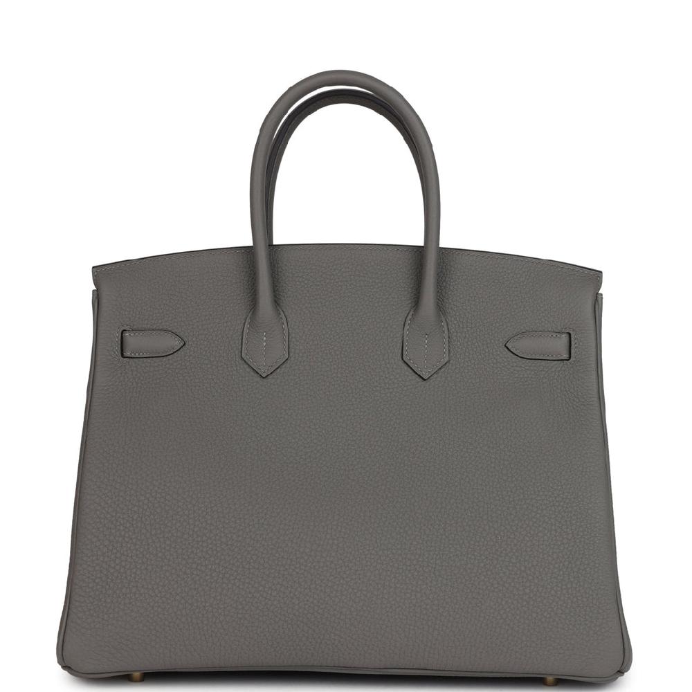 Hermes Birkin 35 Gris Meyer Togo Permabrass Hardware