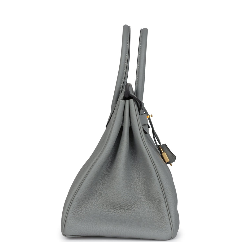 Hermes Birkin 35 Gris Mouette Togo Gold Hardware