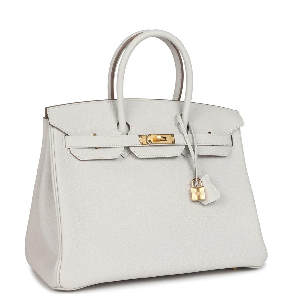 Hermes Birkin 35 Gris Pale Togo Gold Hardware