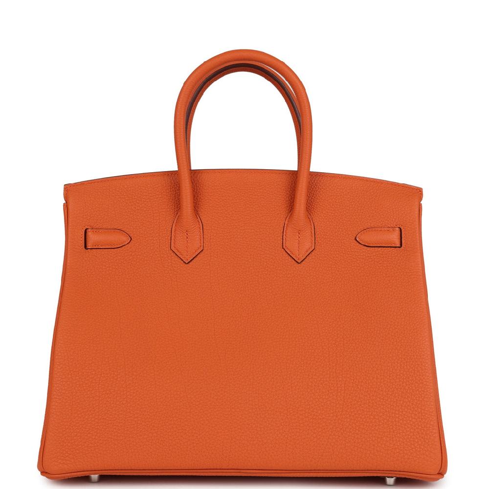 Hermes Birkin 35 Orange Togo Palladium Hardware