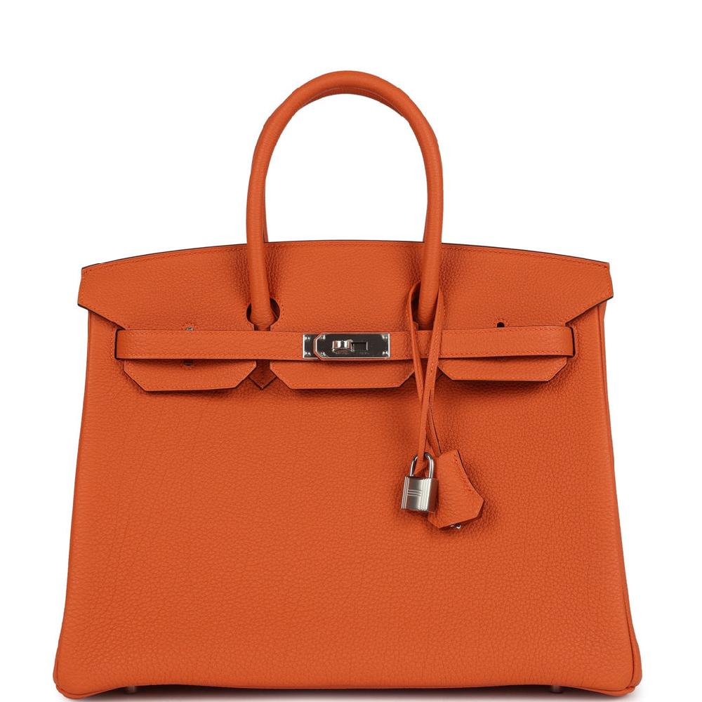 Hermes Birkin 35 Orange Togo Palladium Hardware
