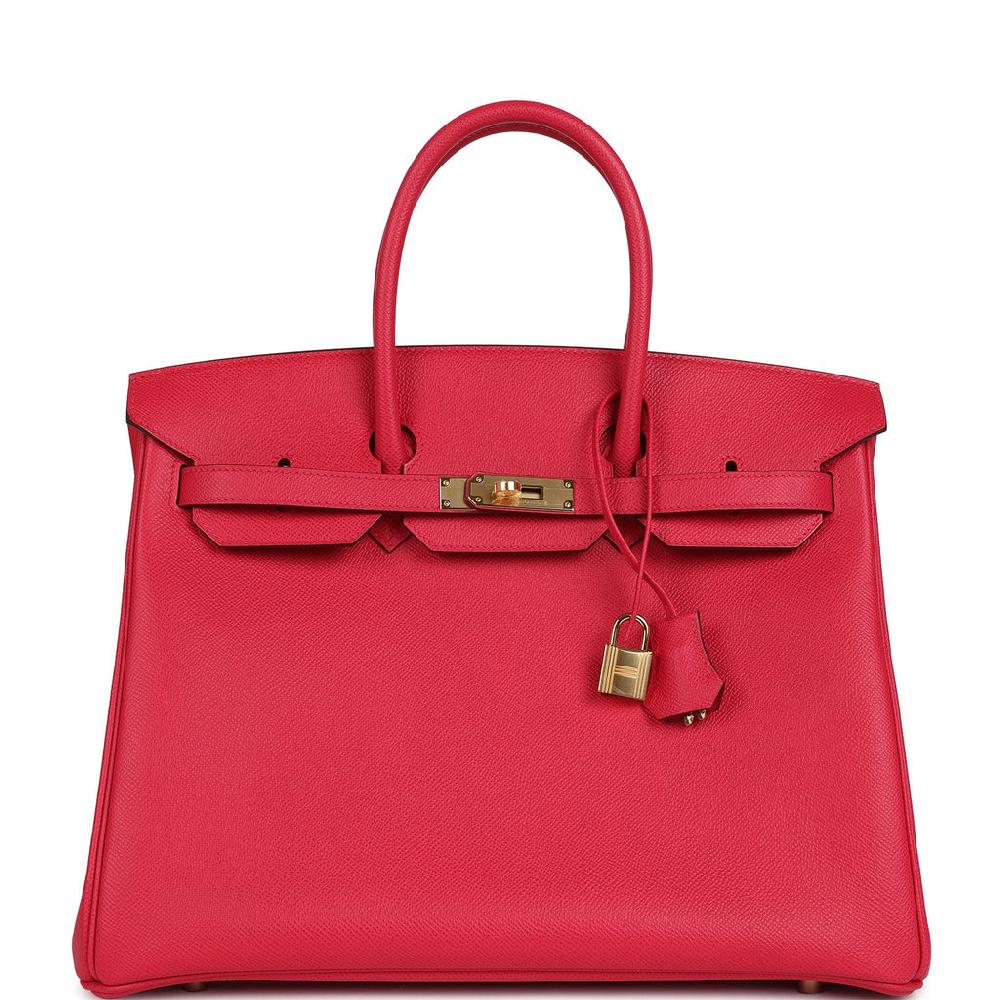 Hermes Birkin 35 Rose Extreme Epsom Gold Hardware