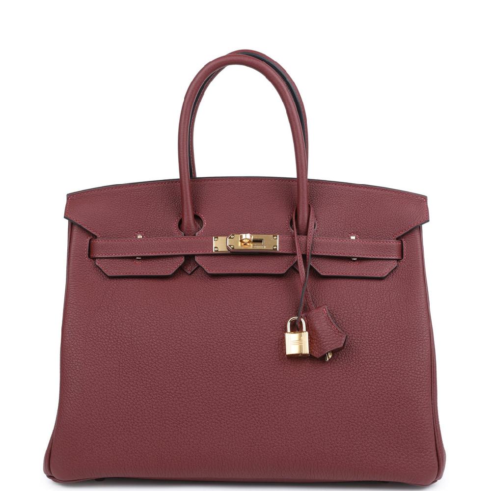 Hermes Birkin 35 Rouge H Togo Gold Hardware