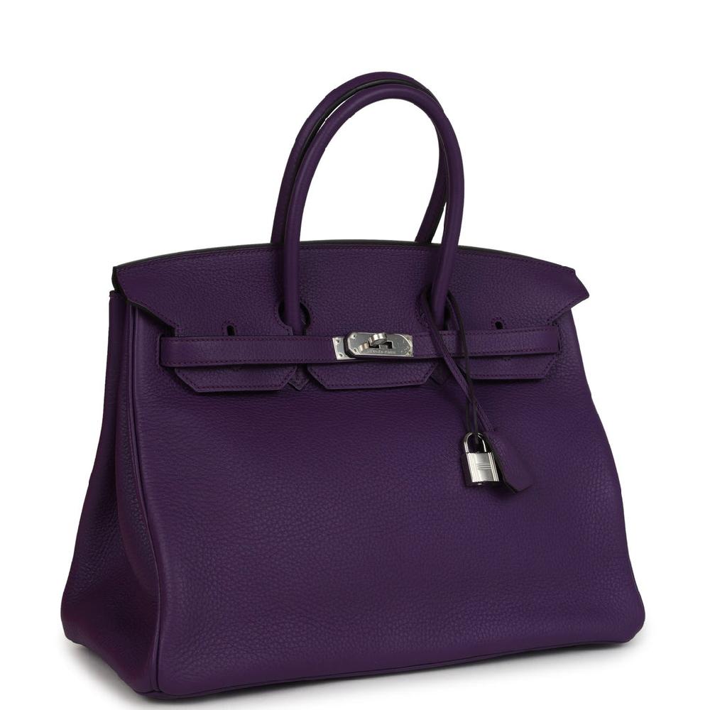 Hermes Birkin 35 Ultraviolet Clemence Palladium Hardware