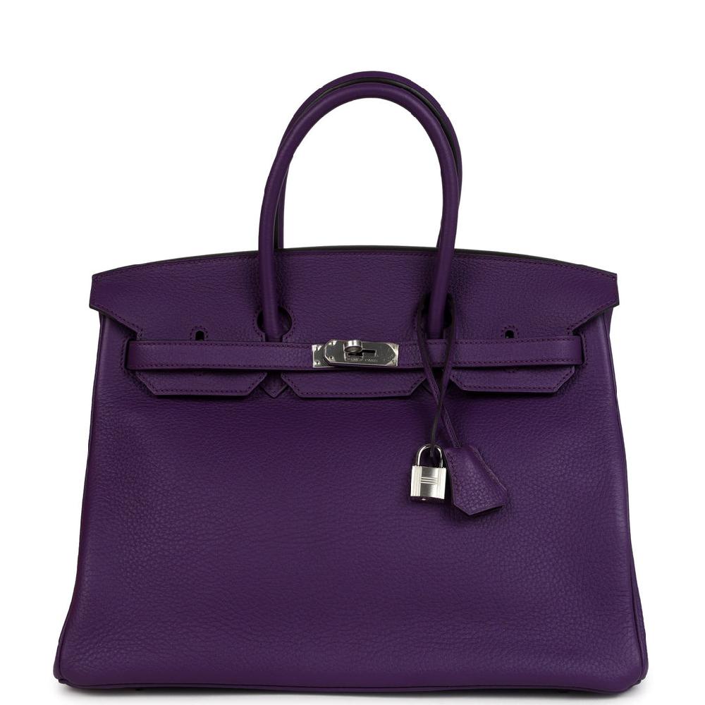 Hermes Birkin 35 Ultraviolet Clemence Palladium Hardware