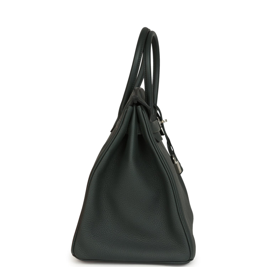Hermes Birkin 35 Vert Fonce Togo Palladium Hardware