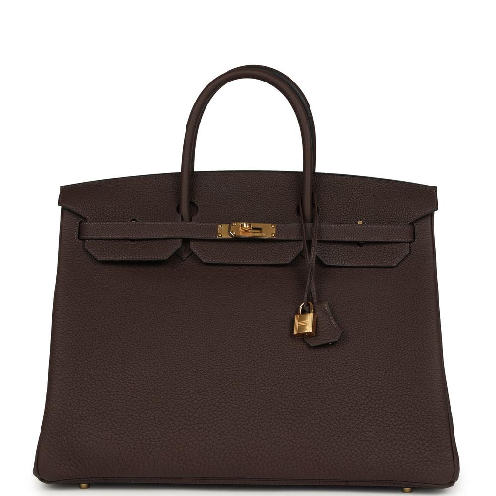Hermes Birkin 40 Chocolate Togo Gold Hardware