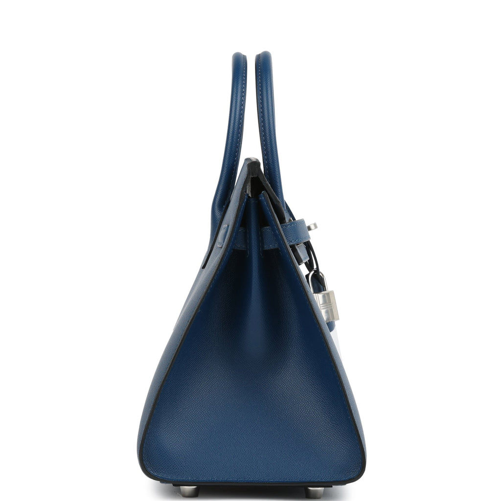 Hermes Birkin Sellier 25 Deep Bleu Madame Palladium Hardware