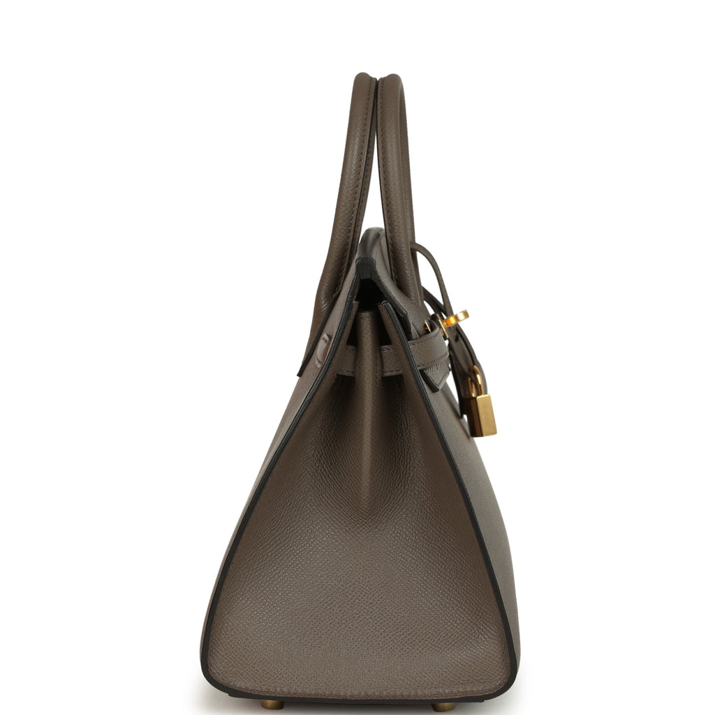 Hermes Birkin Sellier 25 Etain Epsom Gold Hardware