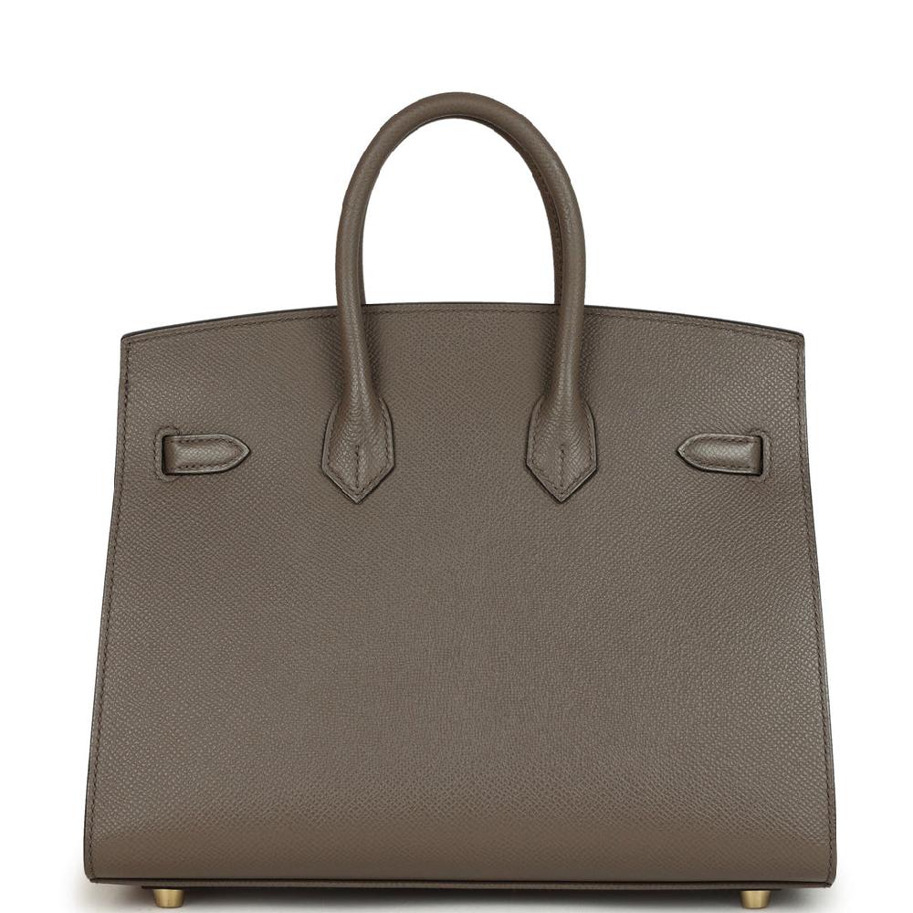 Hermes Birkin Sellier 25 Etain Epsom Gold Hardware