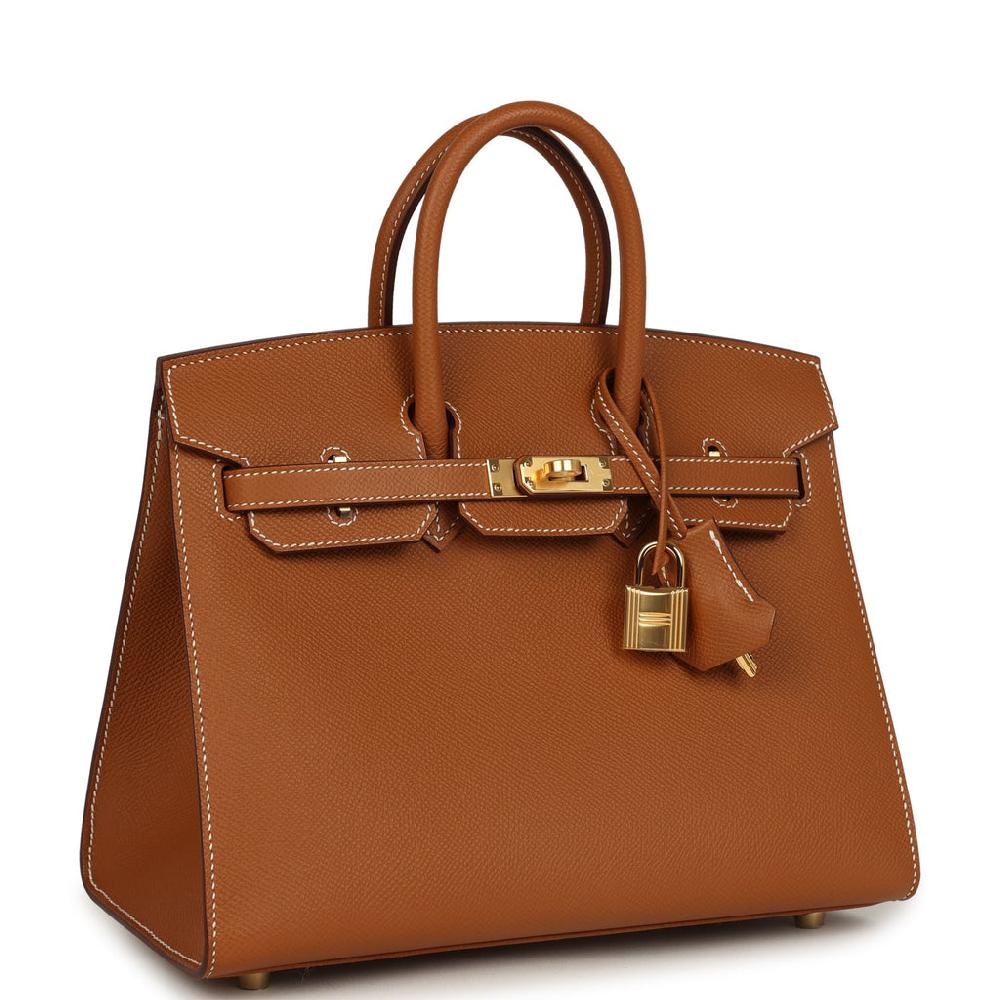 Hermes Birkin Sellier 25 Gold Epsom Gold Hardware