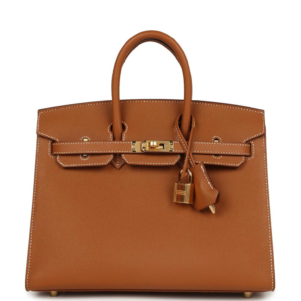 Hermes Birkin Sellier 25 Gold Epsom Gold Hardware