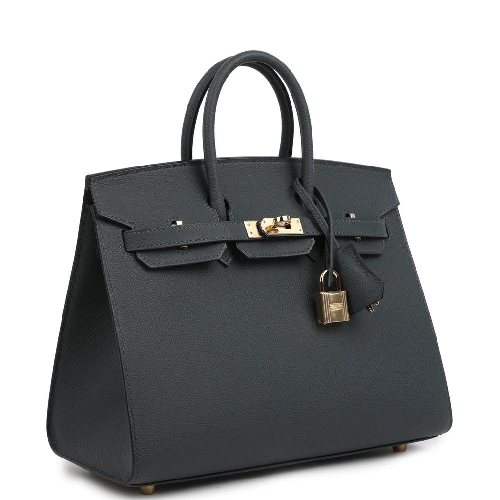 Hermes Birkin Sellier 25 Gris Misty Epsom Permabrass Hardware