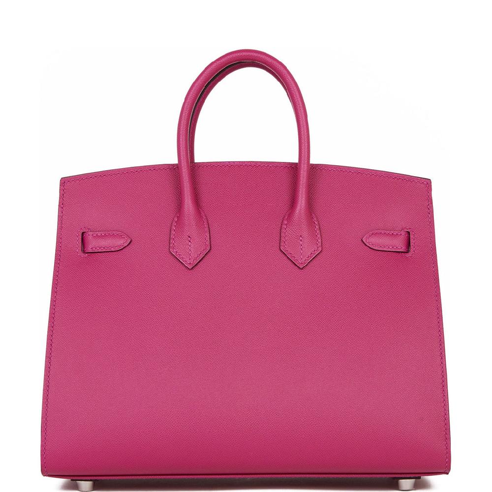 Hermes Birkin Sellier 25 Rose Pourpre Veau Madame Palladium Hardware