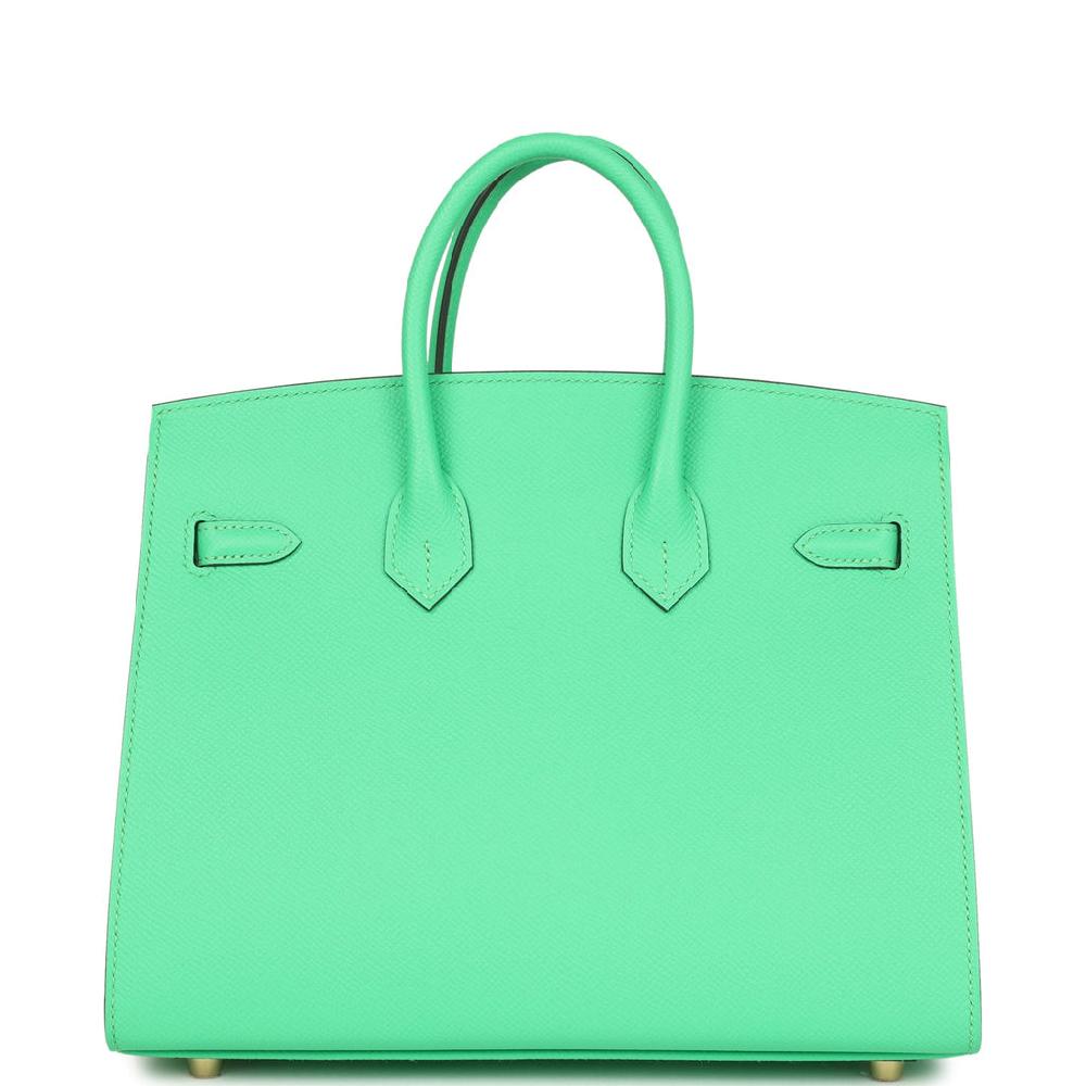 Hermes Birkin Sellier 25 Vert Comics Epsom Gold Hardware