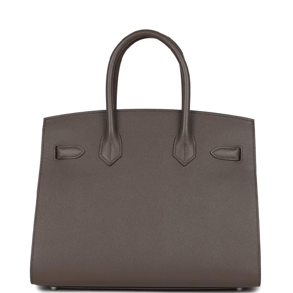 Hermes Birkin Sellier 30 Etain Epsom Palladium Hardware