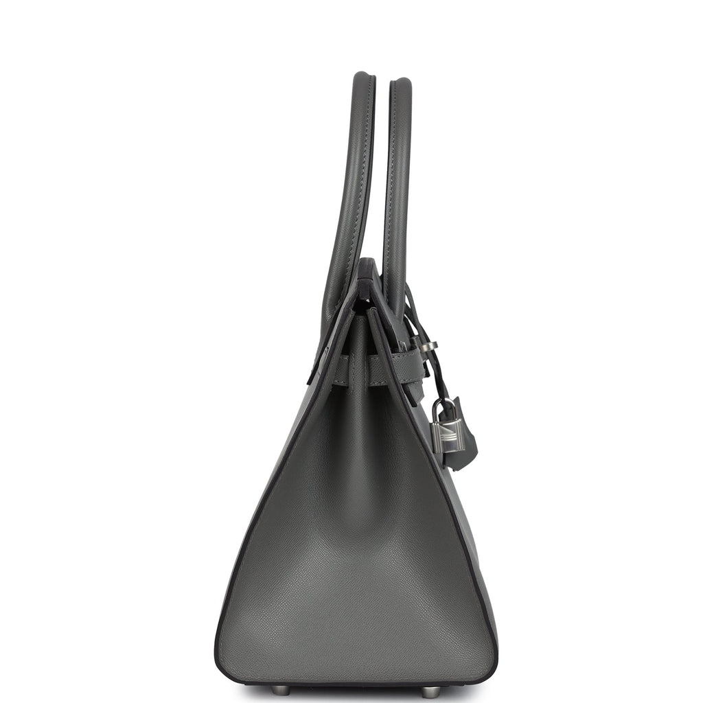 Hermes Birkin Sellier 30 Gris Meyer Madame Palladium Hardware