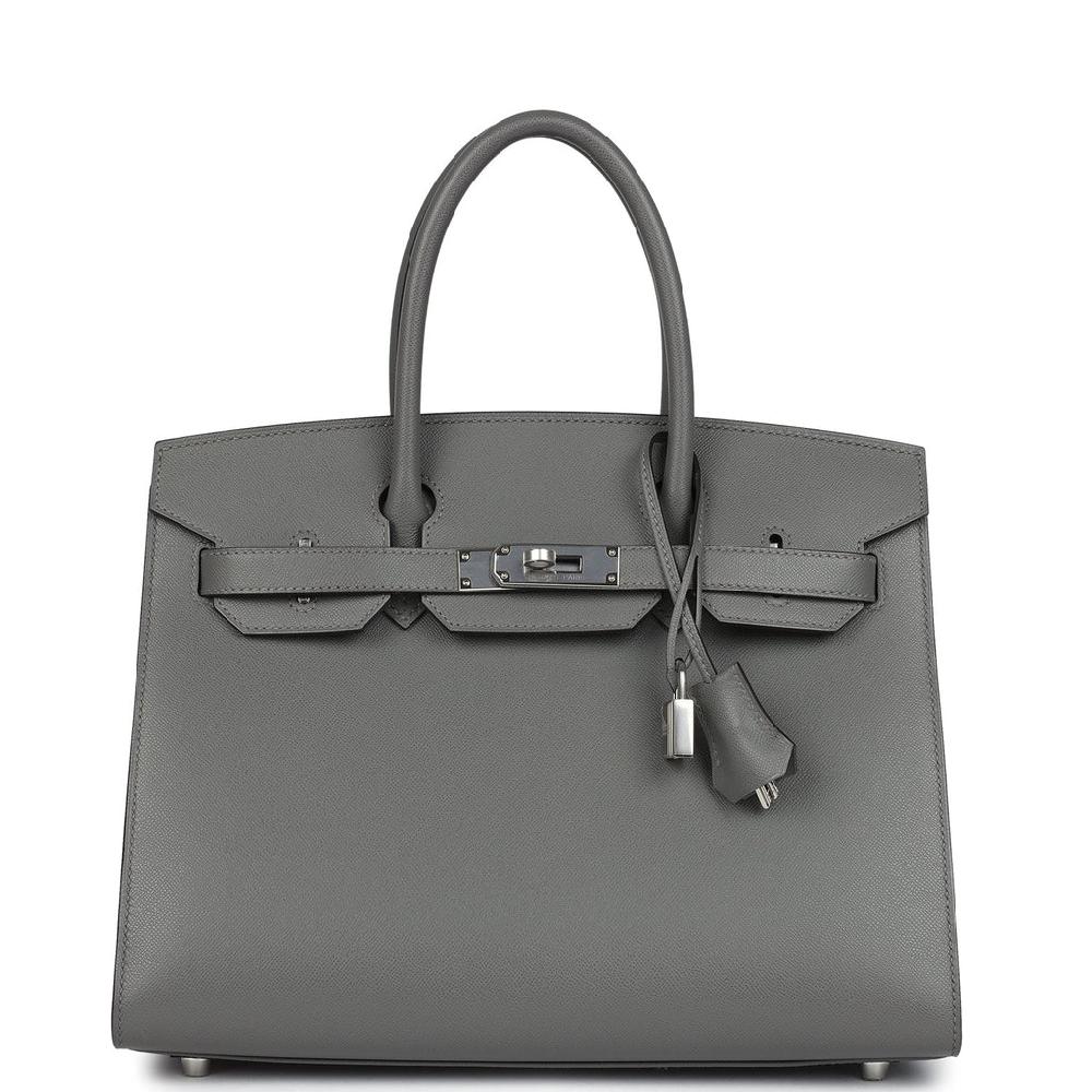 Hermes Birkin Sellier 30 Gris Meyer Madame Palladium Hardware
