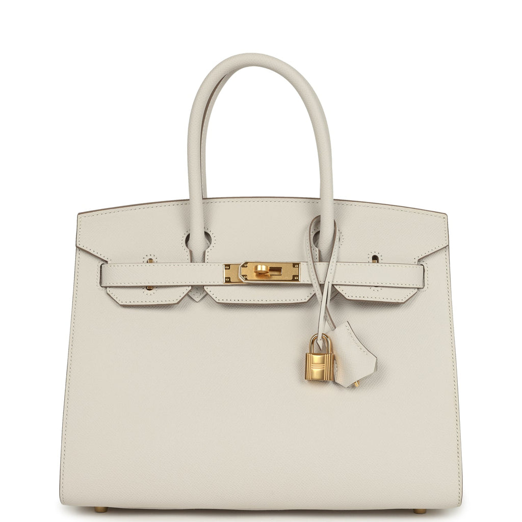 Hermes Birkin Sellier 30 Gris Pale Epsom Gold Hardware