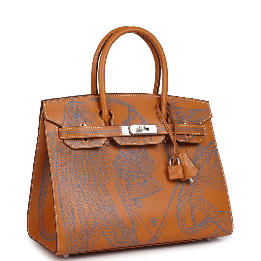 Hermes Birkin Sellier 30 "Zouaves Et Dragons" Naturel Sable Butler Palladium Hardware