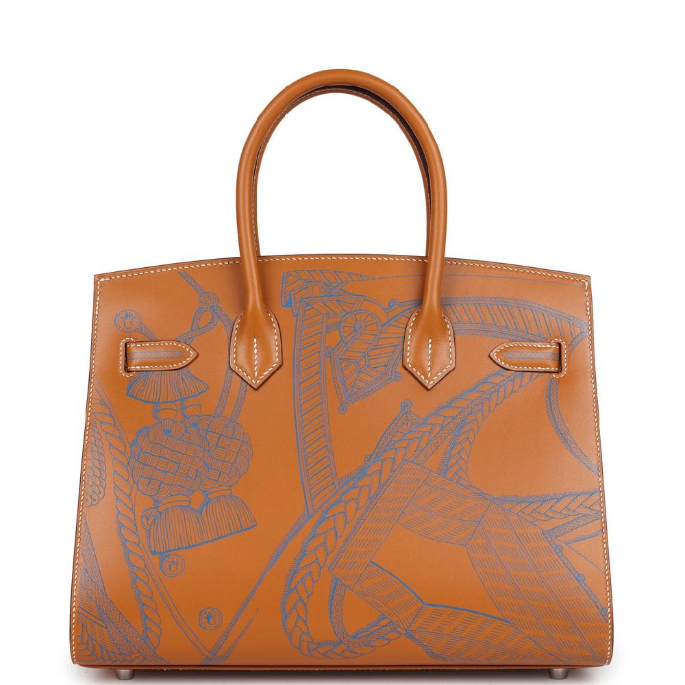 Hermes Birkin Sellier 30 "Zouaves Et Dragons" Naturel Sable Butler Palladium Hardware