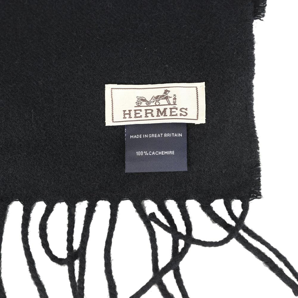Hermes Black Cashmere Stole