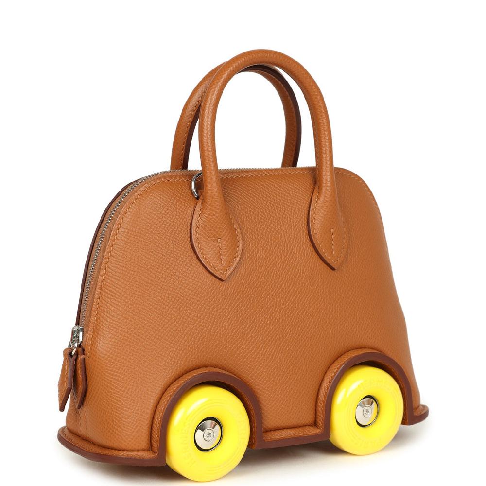 Hermes Bolide On Wheels 1923 Gold And Jaune Citron Epsom Palladium Hardware