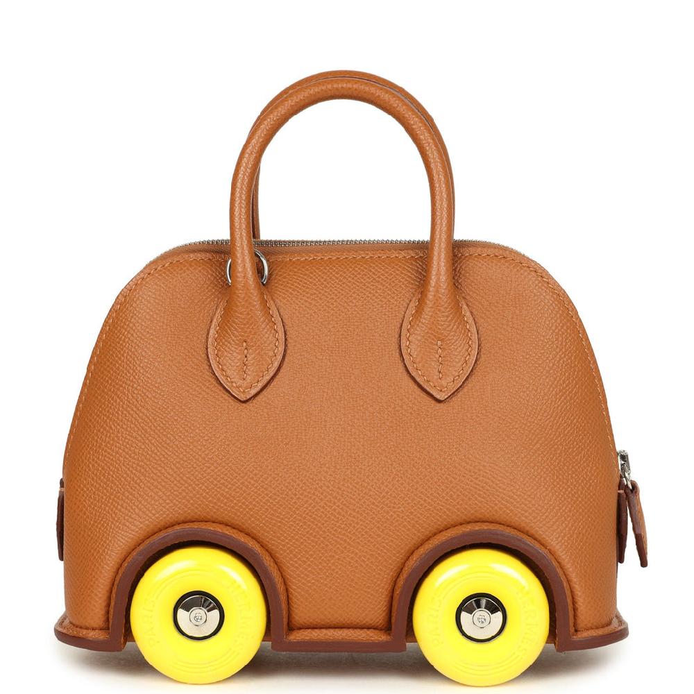 Hermes Bolide On Wheels 1923 Gold And Jaune Citron Epsom Palladium Hardware
