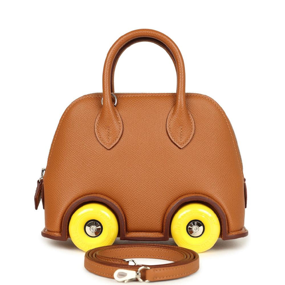 Hermes Bolide On Wheels 1923 Gold and Jaune Citron Epsom Palladium Hardware