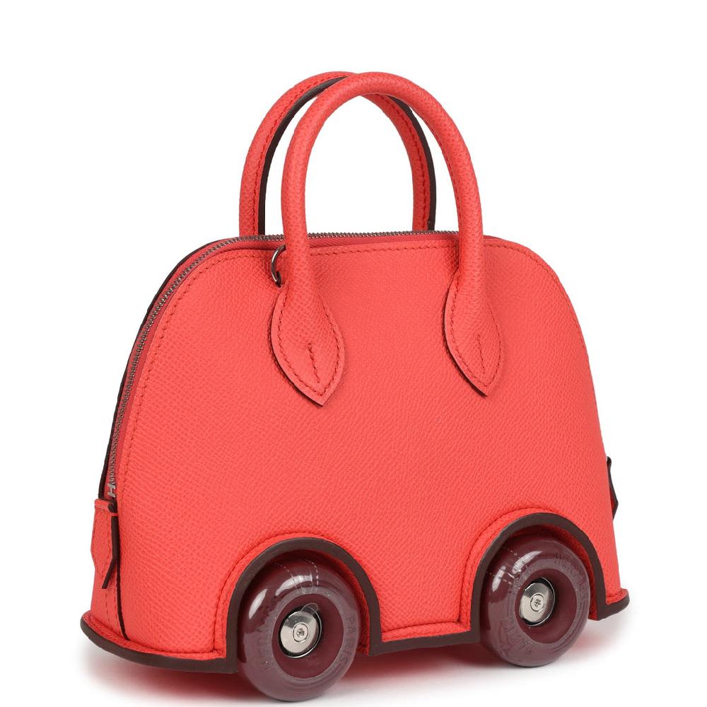 Hermes Bolide On Wheels 1923 Rose Texas And Rouge H Epsom Palladium Hardware