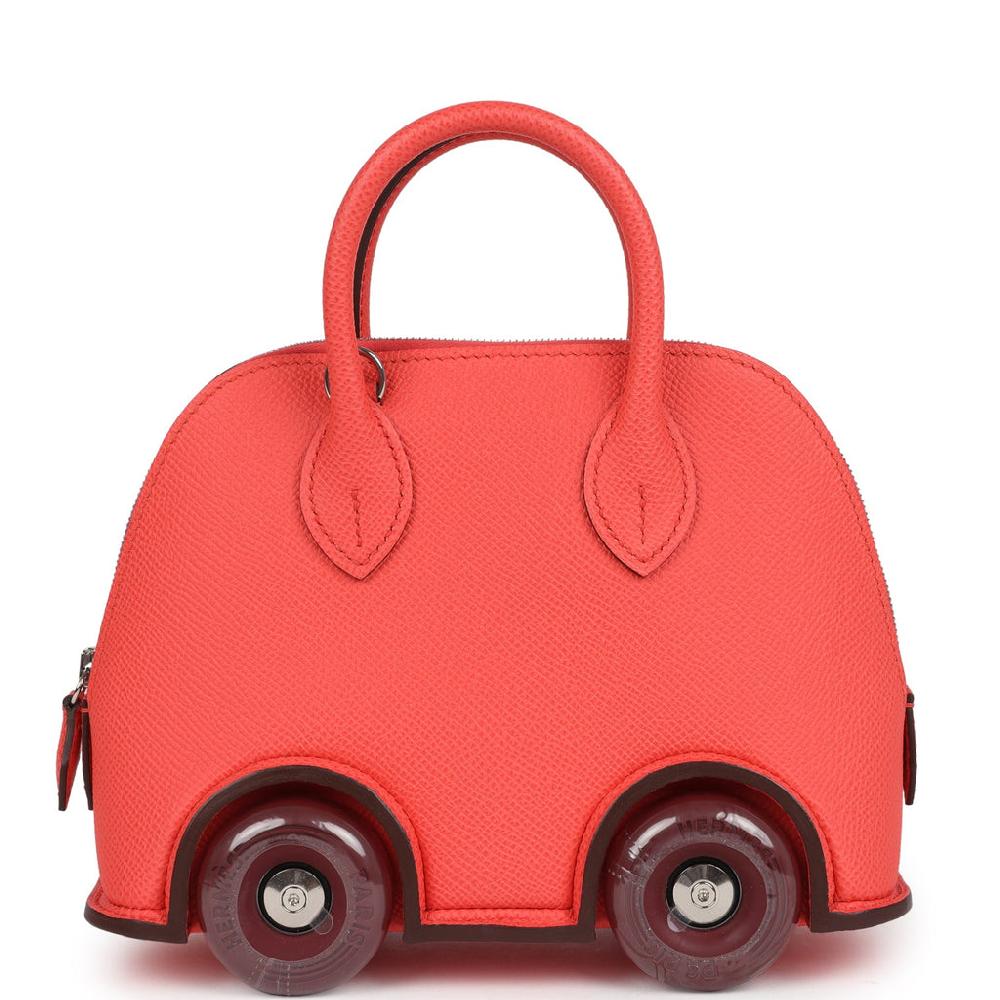 Hermes Bolide On Wheels 1923 Rose Texas And Rouge H Epsom Palladium Hardware