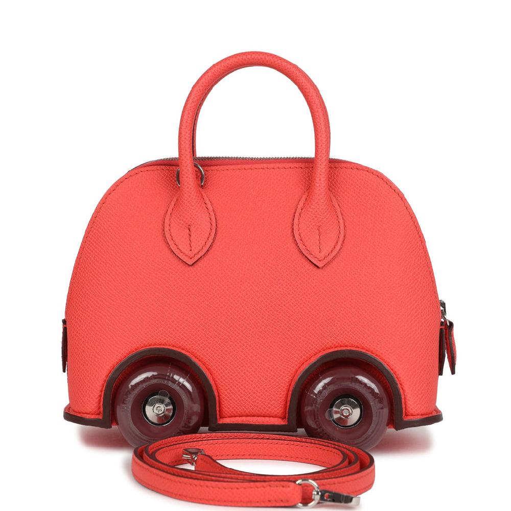 Hermes Bolide On Wheels 1923 Rose Texas and Rouge H Epsom Palladium Hardware