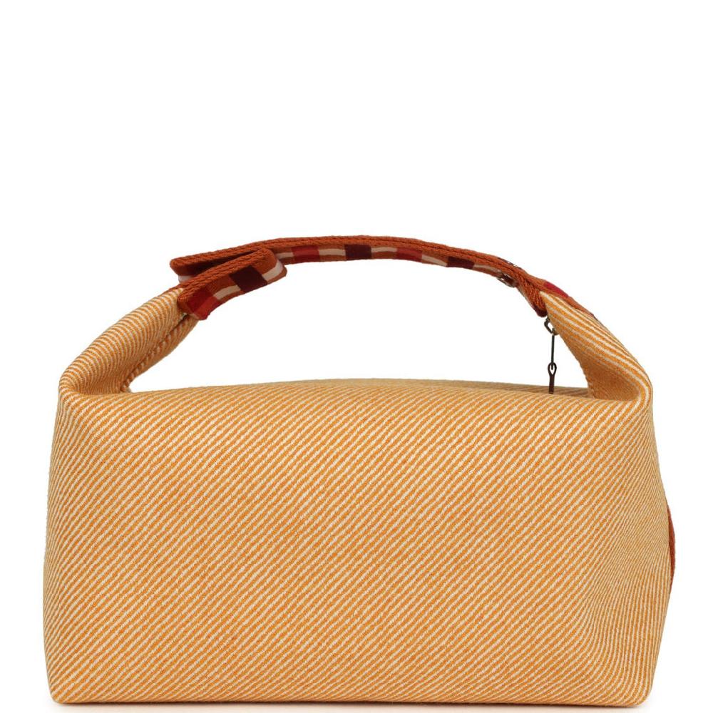 Hermes Bride A Brac Carre Case GM Fauve Merino Wool Palladium Hardware